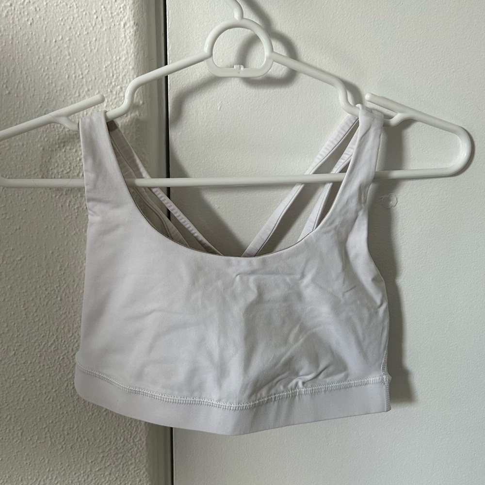 White strappy back sports bra - Lululemon